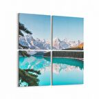 Olla 13485K4 Doğa / Manzara Görseli Kare 4'lü Kanvas Tablo (Ölçü: 145X145)