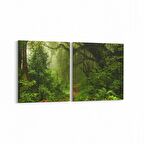 Olla 13455K2Y Doğa / Manzara Görseli Kare 2'li Yatay Kanvas Tablo (Ölçü: 85X40)