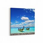 Olla 16372K Kumsal / Sahil Görseli Kare Kanvas Tablo (Ölçü: 25X25)