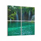 Olla 14119K4 Doğa / Manzara Görseli Kare 4'lü Kanvas Tablo (Ölçü: 145X145)