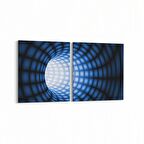 Olla 10228K2Y Abstract Girdap Görsel Kare 2'li Yatay Kanvas Tablo (Ölçü: 125X60)