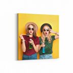 Olla 17020K Model / Manken Görseli Kare Kanvas Tablo (Ölçü: 60X60)