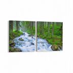 Olla 14315K2Y Doğa / Manzara Görseli Kare 2'li Yatay Kanvas Tablo (Ölçü: 145X70)