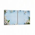 Olla 10824K2Y Ağaç Görseli Kare 2'li Yatay Kanvas Tablo (Ölçü: 125X60)