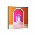 Olla 18040K4 Yapı Görseli Kare 4'lü Kanvas Tablo (Ölçü: 145X145)