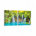 Olla 14076K2Y Doğa / Manzara Görseli Kare 2'li Yatay Kanvas Tablo (Ölçü: 65X30)