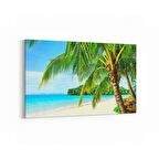 Olla 16486Y Kumsal / Sahil Görseli Yatay Kanvas Tablo (Ölçü: 90X60)