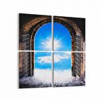 Olla 13611K4 Doğa / Manzara Görseli Kare 4'lü Kanvas Tablo (Ölçü: 105X105)