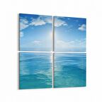 Olla 12925K4 Deniz / Okyanus Görseli Kare 4'lü Kanvas Tablo (Ölçü: 65X65)