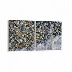 Olla 12895K2Y Deniz / Okyanus Görseli Kare 2'li Yatay Kanvas Tablo (Ölçü: 125X60)