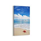 Olla 16639DD Kumsal / Sahil Görseli Dikey Dar Kanvas Tablo (Ölçü: 40X80)