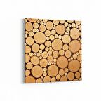 Olla 11995K Ahşap Desen Görseli Kare Kanvas Tablo (Ölçü: 60X60)