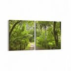 Olla 13428K2Y Doğa / Manzara Görseli Kare 2'li Yatay Kanvas Tablo (Ölçü: 145X70)