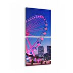 Olla 18926KD Yapı Görseli Kare 2'li Dikey Kanvas Tablo (Ölçü: 30X65)