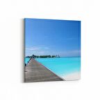 Olla 16483K Kumsal / Sahil Görseli Kare Kanvas Tablo (Ölçü: 30X30)