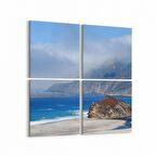 Olla 16497K4 Kumsal / Sahil Görseli Kare 4'lü Kanvas Tablo (Ölçü: 145X145)