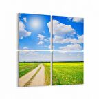 Olla 14513K4 Doğa / Manzara Görseli Kare 4'lü Kanvas Tablo (Ölçü: 145X145)