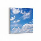 Olla 15404K Gökyüzü Bulut Görseli  Kare Kanvas Tablo (Ölçü: 30X30)