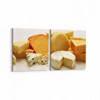 Olla 15112K2Y Gıda Görseli Kare 2'li Yatay Kanvas Tablo (Ölçü: 125X60)
