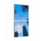 Olla 19010KD Yapı Görseli Kare 2'li Dikey Kanvas Tablo (Ölçü: 30X65)