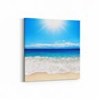 Olla 16526K Kumsal / Sahil Görseli Kare Kanvas Tablo (Ölçü: 60X60)