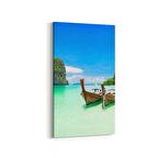 Olla 16451DD Kumsal / Sahil Görseli Dikey Dar Kanvas Tablo (Ölçü: 30X60)