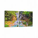 Olla 13199K2Y Doğa / Manzara Görseli Kare 2'li Yatay Kanvas Tablo (Ölçü: 125X60)