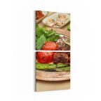 Olla 15090K2D Gıda Görseli 2'li Dikey Kanvas Tablo (Ölçü: 30X65)