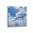 Olla 15593K Gökyüzü Bulut Görseli  Kare Kanvas Tablo (Ölçü: 25X25)