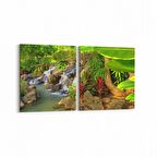 Olla 14613K2Y Doğa / Manzara Görseli Kare 2'li Yatay Kanvas Tablo (Ölçü: 145X70)