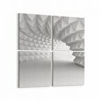 Olla 10439K4 Abstract Tünel Görsel Kare 4'lü Kanvas Tablo (Ölçü: 65X65)