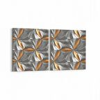 Olla 14958K2Y Geometrik Desen Görseli Kare 2'li Yatay Kanvas Tablo (Ölçü: 145X70)