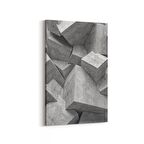 Olla 10023D Abstract 3 Boyut Görsel Dikey Kanvas Tablo (Ölçü: 100X150)