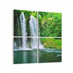 Olla 13179K4 Doğa / Manzara Görseli Kare 4'lü Kanvas Tablo (Ölçü: 65X65)