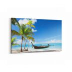 Olla 16340Y Kumsal / Sahil Görseli Yatay Kanvas Tablo (Ölçü: 90X60)