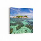 Olla 16452K Kumsal / Sahil Görseli Kare Kanvas Tablo (Ölçü: 25X25)