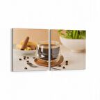 Olla 15062K2Y Gıda Görseli Kare 2'li Yatay Kanvas Tablo (Ölçü: 145X70)