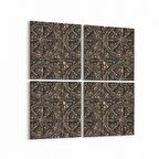 Olla 16273K4 Heykel / Sanat Görseli Kare 4'lü Kanvas Tablo (Ölçü: 125X125)