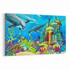 Olla 12084Y Akvaryum / Balık Görseli Yatay Kanvas Tablo (Ölçü: 150X100)