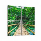 Olla 13905K4 Doğa / Manzara Görseli Kare 4'lü Kanvas Tablo (Ölçü: 145X145)