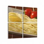 Olla 15179K4 Gıda Görseli Kare 4'lü Kanvas Tablo (Ölçü: 145X145)