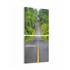 Olla 13267K2D Doğa / Manzara Görseli Kare 2'li Dikey Kanvas Tablo (Ölçü: 30X65)