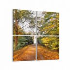 Olla 13273K4 Doğa / Manzara Görseli Kare 4'lü Kanvas Tablo (Ölçü: 105X105)