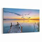 Olla 16073Y Günbatımı Görseli Yatay Kanvas Tablo (Ölçü: 90X60)