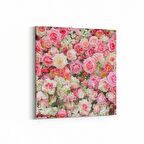 Olla 11605K Çiçek Görseli Kare Kanvas Tablo (Ölçü: 25X25)