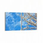 Olla 10472K2Y Ağaç Görseli Kare 2'li Yatay Kanvas Tablo (Ölçü: 125X60)