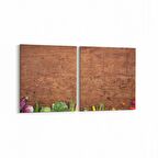 Olla 15125K2Y Gıda Görseli Kare 2'li Yatay Kanvas Tablo (Ölçü: 145X70)