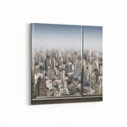 Olla 18982K4 Yapı Görseli Kare 4'lü Kanvas Tablo (Ölçü: 145X145)