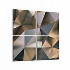 Olla 10180K4 Abstract Görsel Kare 4'lü Kanvas Tablo (Ölçü: 65X65)