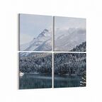 Olla 14503K4 Doğa / Manzara Görseli Kare 4'lü Kanvas Tablo (Ölçü: 145X145)